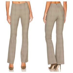 Rag & Bone Simone Plaid Jacquard Flare Pants in Beige Plaid - Size 2